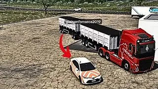 TRANSPORTANDO CARGA DE ARROZ E MEU AMIGO @gleisonsfgamer  FAZENDO ESCOTA NO EURO TRUCK SIMULATOR 2