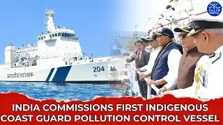 Rajnath Singh Commissions ICG&rsquo;s First Indigenous Pollution Control Vessel Samudra Pratap