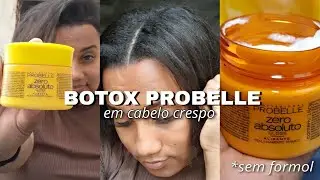 TESTEI O BOTOX PROBELLE ZERO ABSOLUTO EM MEU CABELO CRESPO