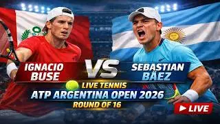 Ignacio Buse vs Sebastian Baez 🎾LIVE TENNIS ATP Argentina Open 2026 | Round Of 16
