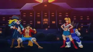 M.U.G.E.N - Luffy & Ruby Heart vs Supergirl & Vegeta