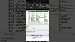 How to use Excel Text Filters: Boost Your Data Management! #shortvideo