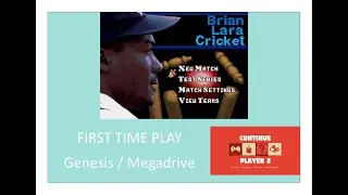 First Time Plays - Brian Lara Cricket - Sega Genesis / Mega Drive | Continue Player Two
