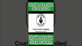 Coal india ltd Dividend कोल इंडिया #coalindia #stockmarket #trading #stocks #shorts #short #nse #bse