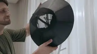 Sombrero solar Ecoflow 6V, resistente al agua y polvo IP65, protecci&oacute;n UV, negro