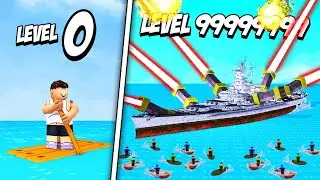 Building LEVEL 9999 BATTLESHIP in Roblox!