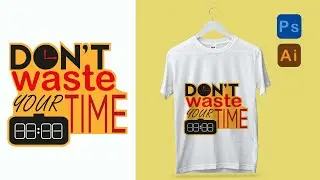 Typography T-shirt design in  illustrator CC | Breezy Borders