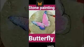 How To Paint a Butterfly On A Rock#stone painting#butterfly#ytshorts#shorts#viralvideo#artwithwisdom