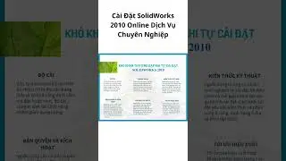 C&agrave;i Đặt SolidWorks 2010 Online Dịch Vụ Chuy&ecirc;n Nghiệp Tận Hưởng Sự Hiệu Quả Từ Việc C&agrave;i Đặt Từ Xa