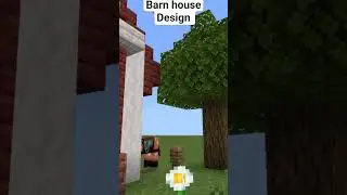 Barn house design for Minecraft house and base with horse