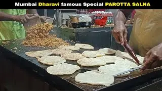 Mumbai Dharavi famous Special PAROTTA SALNA 😍 | Indian street chef | #food  #dharavi  #mumbai