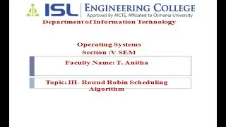 IT  Lecture l8  Round Robin Scheduling Algorithm
