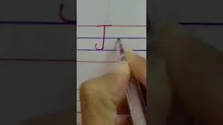 How to write in 4-line English notebook..write letter 'J' capital and small