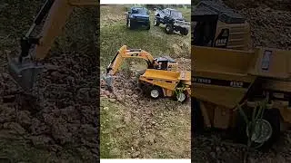 It begins!! These are too little to start Time to bring the Huina 💪 #excavator #digging #dirtcourse