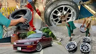 Deep Dish Rims Installed Finally | 8.5jj in Corolla
