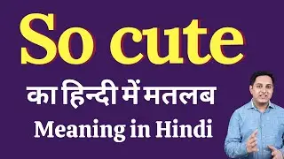 So cute meaning in Hindi | So cute ka kya matlab hota hai | daily use English words
