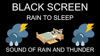 Soothing RAIN Sounds for Peaceful Sleep and Full Body Relaxation Black Screen