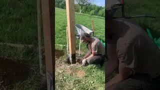 # a small example of putting the post&rsquo;s in the ground for the greenhouse#