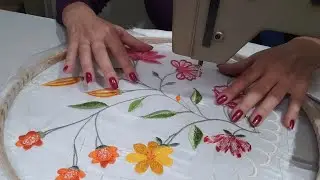 Bordado Colorido com Vários Pontos | @sandrareisbordadosfinos