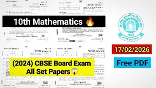 Class 10 Maths Question Paper 2024 🔥| CBSE Board Exam All Sets | Free PDF 😱 | Mathematics Basic