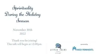 Spirituality During the Holiday Season