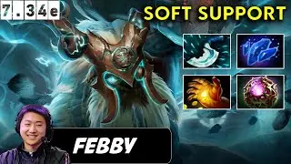 Febby Earthshaker Soft Support - Dota 2 Patch 7.34e Pro Pub Full Gameplay