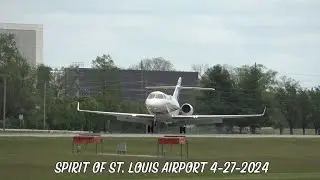 7 General Aviation Airplanes Land and Take-off in a gusting crosswind.