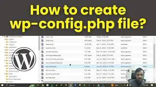How to create a wp-config.php file manually in WordPress via cPanel