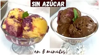 HELADOS CASEROS (Sin Azúcar) SALUDABLES Y FÁCILES - Muy Cremosos y Deliciosos. Bajos en Calorías.