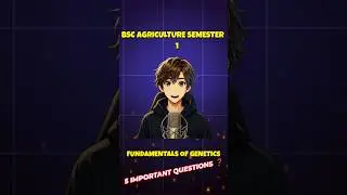 🧬 Genetics 5 most important 💥questions❓ #bscagriculture