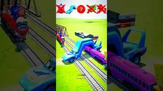 SHARK CAR 🦈 VS TRAIN 🚂🚃🚃 #shortfeed #shorts #viral #games #video