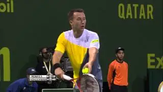 Gael Monfils vs Philipp Kohlschreiber Qatar ATP Tennis Open [Round 2 02/01/13]