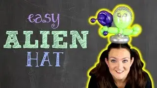 EASY ALIEN HAT / HAIRBAND Balloon Animal Tutorial - Learn Balloons with Holly!