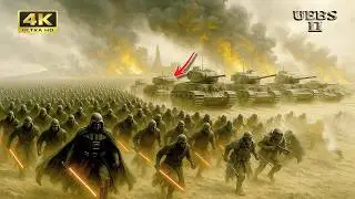 4,200,000 DARTH VADER ARMY vs WORLD OF TANKS LINE FORMATION | UEBS 2 STAR WARS BATTLE