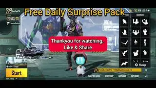 Free Daily Surprise Pack in BGMI