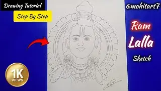 Ram Lalla Ki Drawing Kaise Banaye | How To Make Draw Ram Lalla || Step By Step ❤️💫