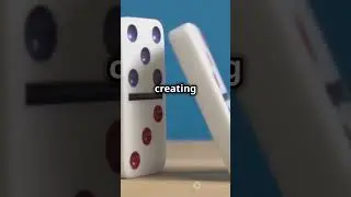 Domino Chain Reaction: Physics in Action! #sciencefun #energytransfer #physicsmagic