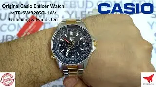 WW0231 Casio Enticer Sweep Second наручные часы с цепочкой из нержавеющей стали MTP-SW320SG-1AV. Распаковка и обзор.