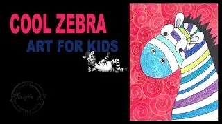 How to Draw a Cool Zebra 🦓 | Lines & Warm vs Cool Colors for Kids