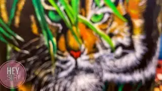 EASY AND BEST TIGER CANVAS OIL PAINTING | hey siri | SIRIL VINSON |