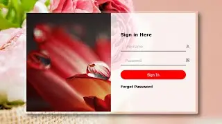 Login Form Glass Effect | HTML | CSS