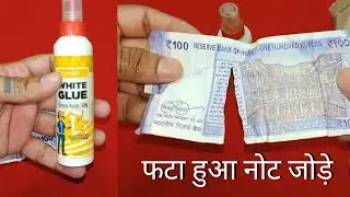 फटा हुआ नोट को जोड़े | How to repair torn currency and note | Torn note repair 🔥