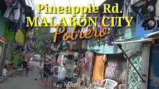 PINEAPPLE ROAD with some poverty issue in Malabon City in the Philippines (849m)