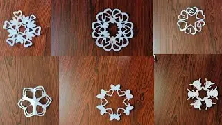 Paper cutting craft| Paper snowflake| #papercraft #papersnowflaketutorial