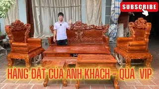 Bộ b&agrave;n ghế Ho&agrave;ng Gia Louis ch&acirc;n 14 VIP của anh Ngọc Dũng.