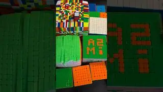 Rubik&rsquo;s Cubes From 1x1 - 21x21 #shorts