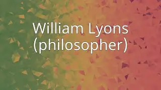 William Lyons (philosopher)