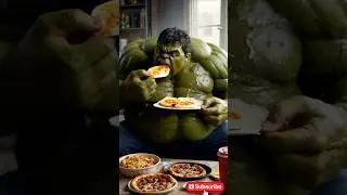 Fat Hulk Eating Pizza