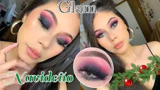 MAQUILLAJE GLAM NAVIDE&Ntilde;O ROJO  PARA DIA O  NOCHE 2025 #makeupideas #navide&ntilde;o #glamlook #2025 