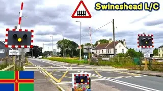 Rare, Massive light boards at Swineshead Level Crossing, Lincolnshire